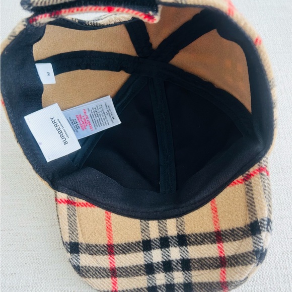 Burberry Kids Checkered Baseball Cap in Tan and Black (M) - Picture 5 of 9